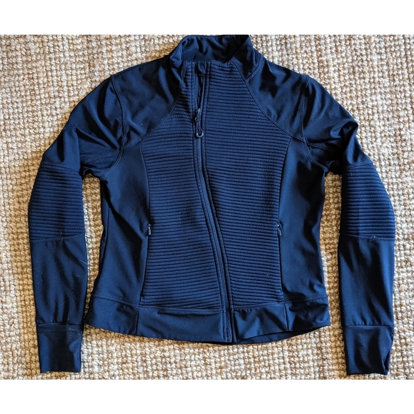 Workout zip up with finger cuffs - Picture 2 of 2